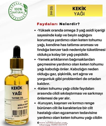 Bitkisel %100 Doğal Kekik Yağı Bitkisel Yağlar 50 ml