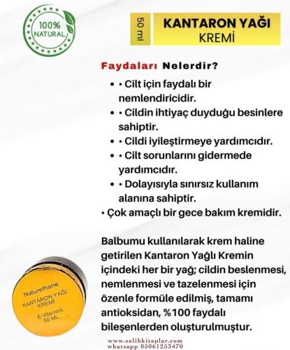 Bitkisel %100 Doğal Kantaron Yağı Kremi 50 ml