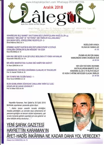 Lalegül Dergisi Aralık 2018 Ahmet Mahmut Ünlü