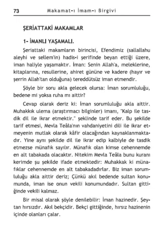 Makamat Tercümesi ve Arapçası İmam Birgivi