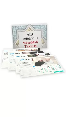 2025 Miladi Hicri Müceddidi Takvim - MASA ÜSTÜ TAKVİM İlmi Heyet