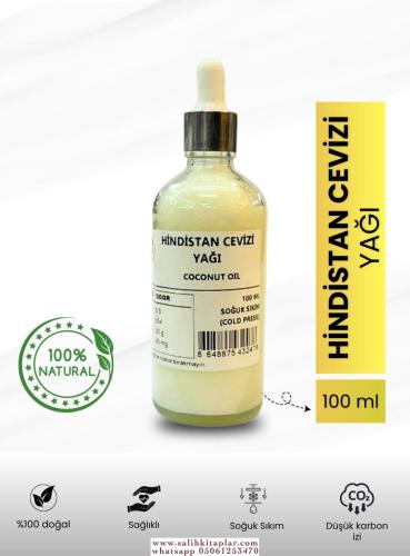 Bitkisel %100 Doğal Hindistan Cevizi Yağı Bitkisel Yağlar 100 ml